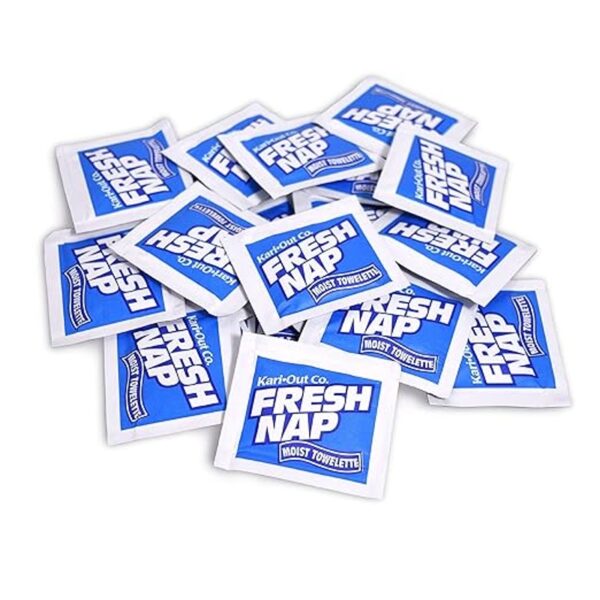 Moist Towelettes Lemon Fragrance, 28"", Single Use, Individually Wrapped, Pack of 1000", Blue